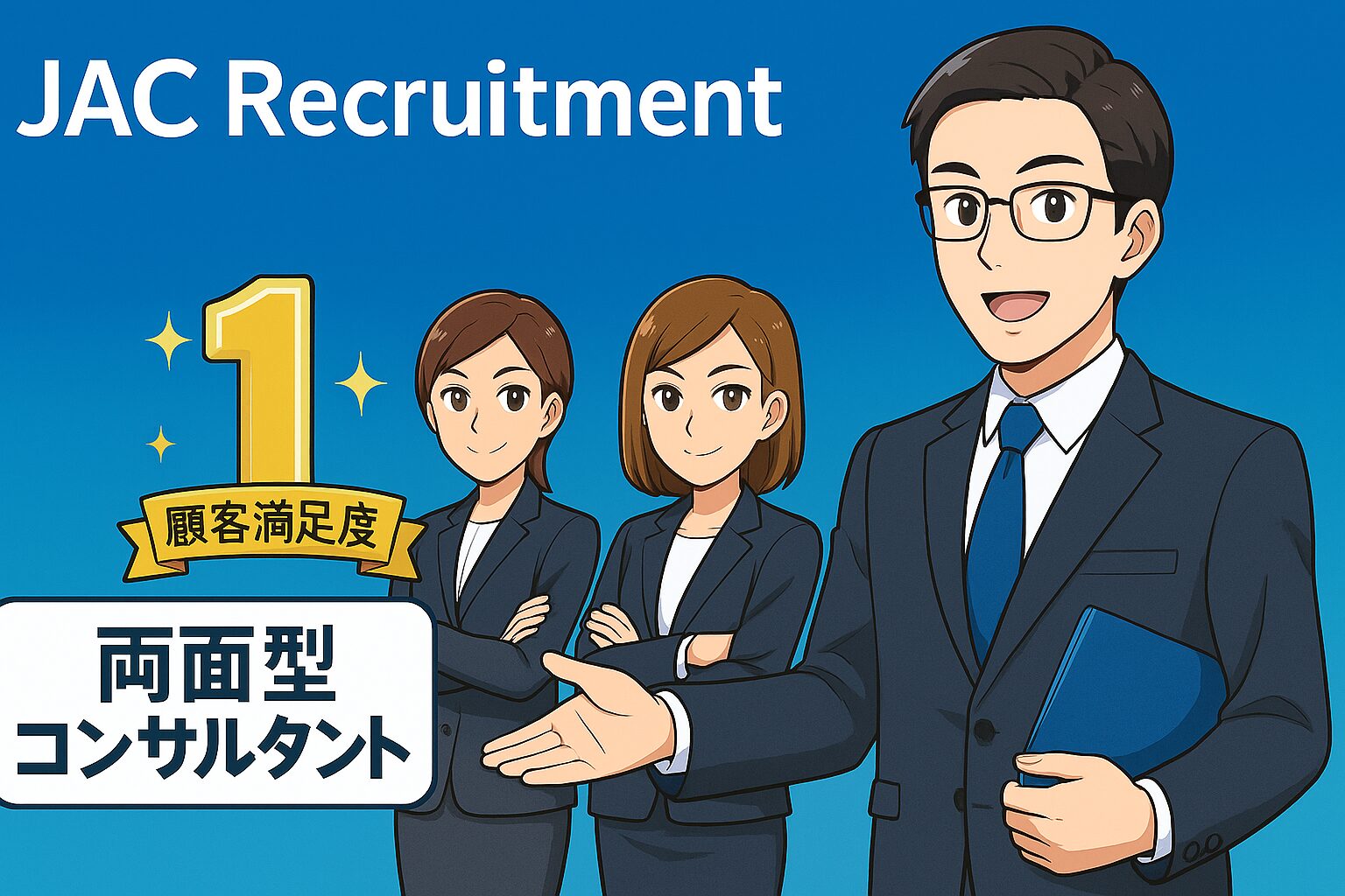 JACリクルートメントでハイクラスな社内SE転職。経験豊富なコンサルタントが専門的なキャリアプランを提示するイメージイラスト。
